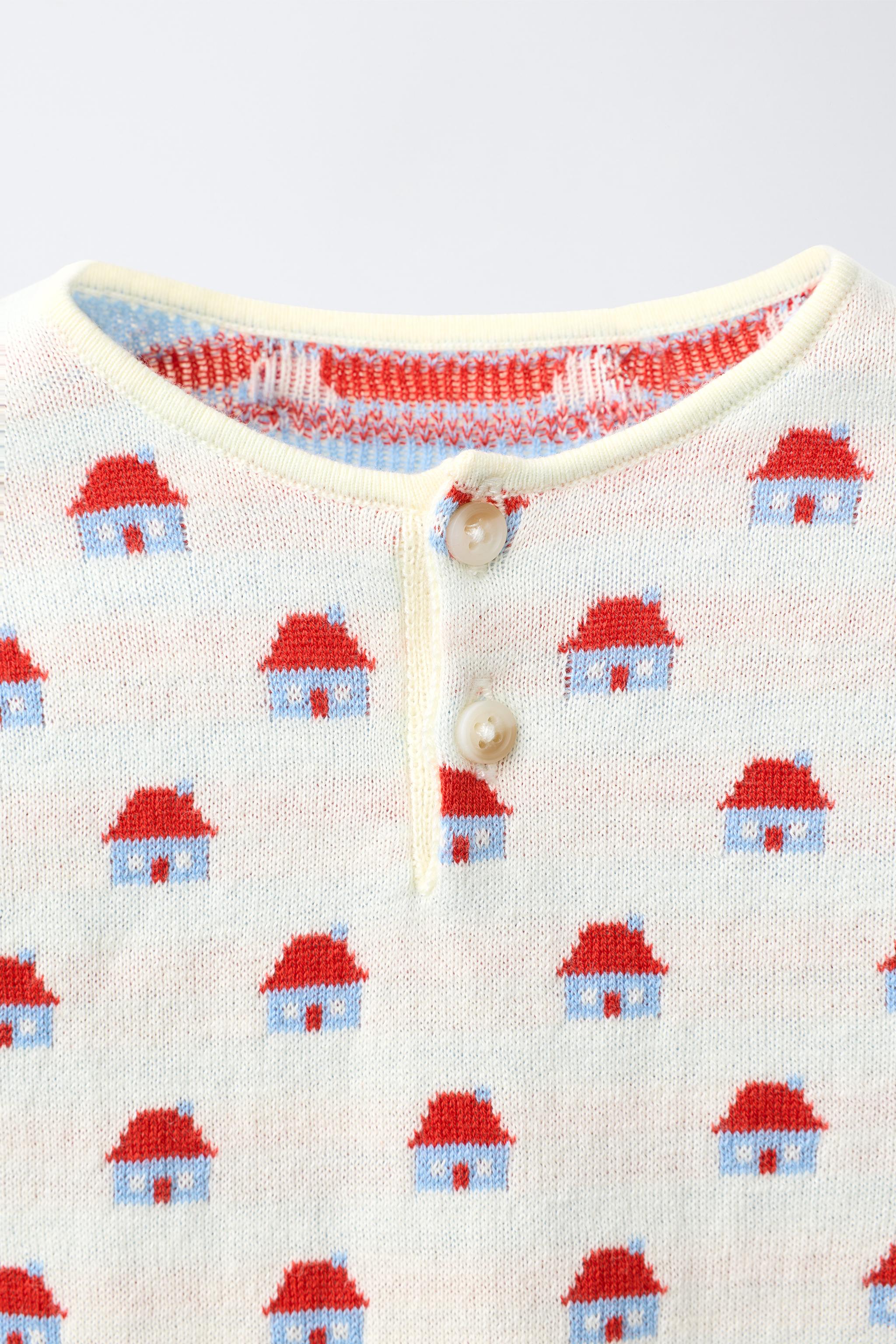 PULL EN MAILLE JACQUARD PETITES MAISONS